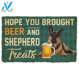 Dog Doormat 3D Hope You Brought Beer And Shepherd Treats Doormat