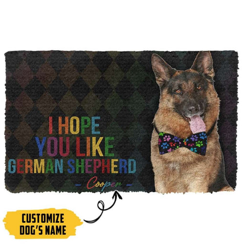 Dog Doormat 3D I Hope You Like German Shepherd Custom Name Doormat