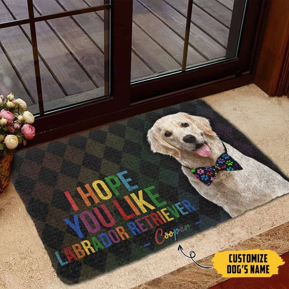 Dog Doormat 3D I Hope You Like Labrador Retriever Custom Name Doormat
