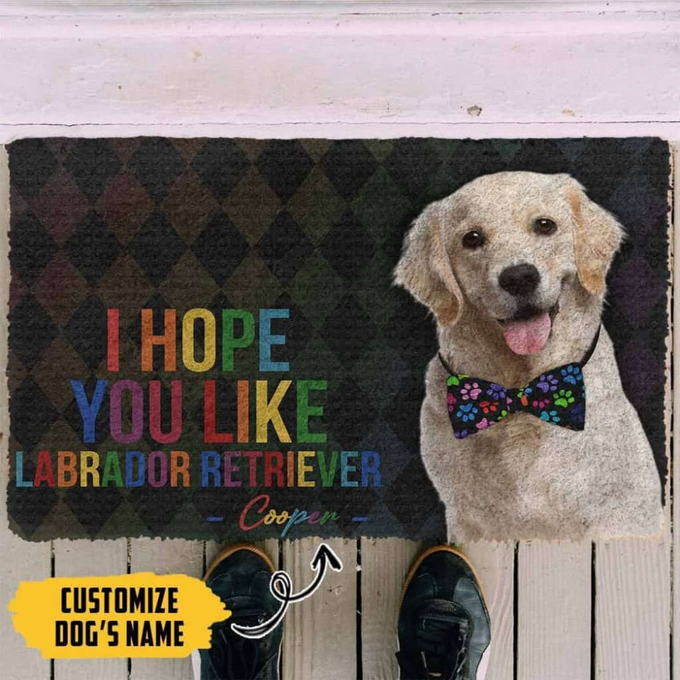 Dog Doormat 3D I Hope You Like Labrador Retriever Custom Name Doormat