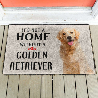 Dog Doormat 3D Its Not A Home Without A Golden Retriever Custom Doormat