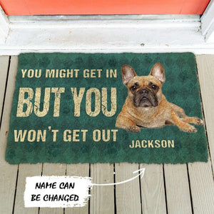 Dog Doormat 3D Keep Door Closed French Bulldogs Dog Custom Gender Doormat