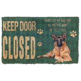 Dog Doormat 3D Keep Door Closed German Shepherd Dog Custom Gender Doormat