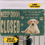 Dog Doormat 3D Keep Door Closed Labrador Retrievers Dog Custom Name Doormat