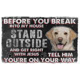 Dog Doormat 3D Labrador Retriever Before You Break Into My House Custom Doormat