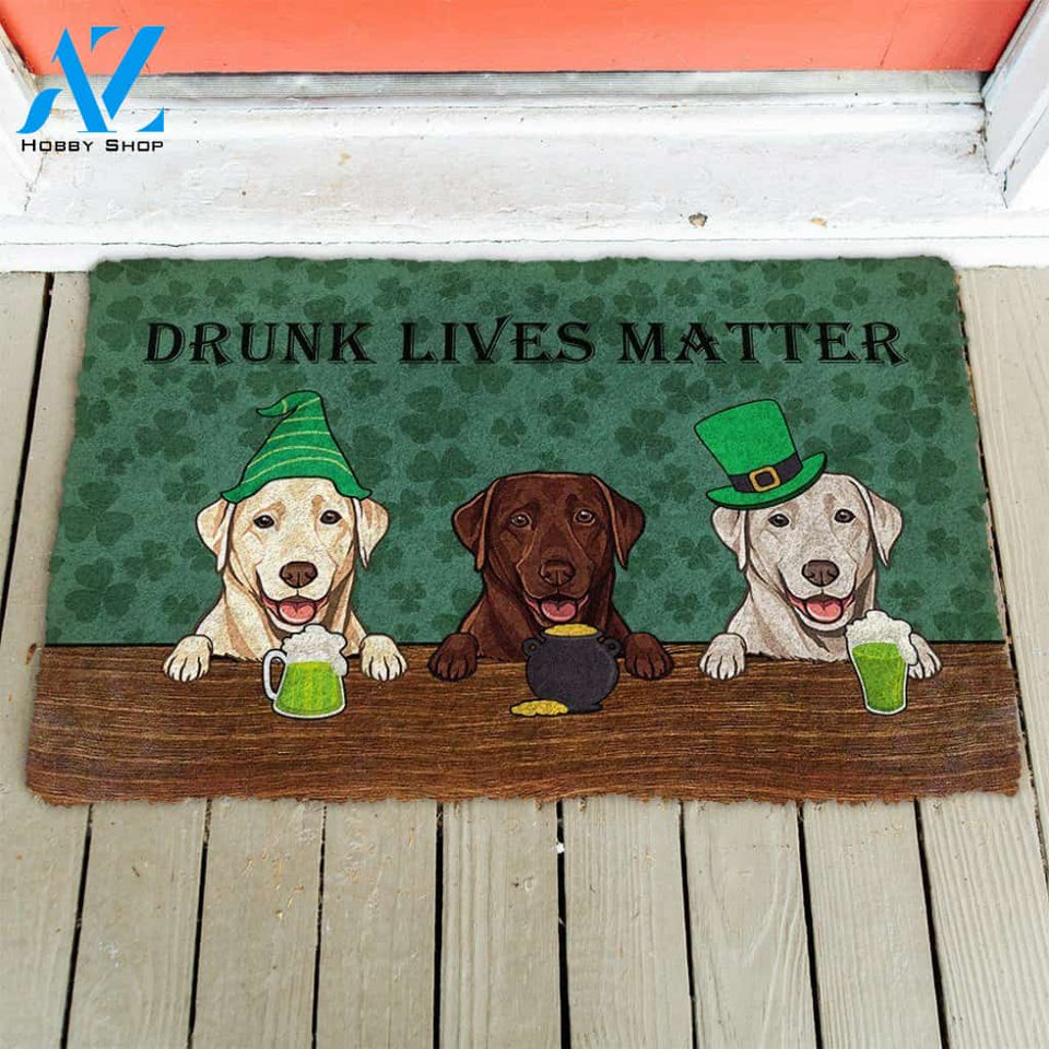 Dog Doormat 3D Labrador Retriever Drunk Lives Matter Doormat