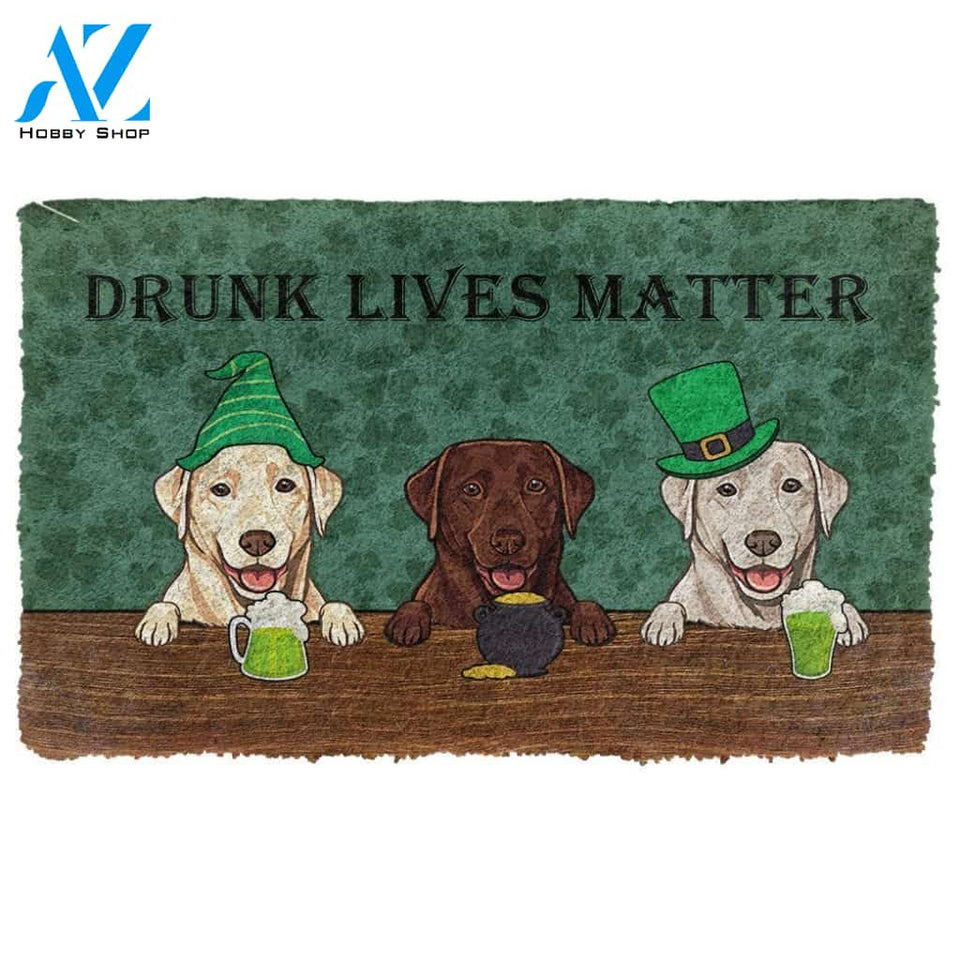 Dog Doormat 3D Labrador Retriever Drunk Lives Matter Doormat
