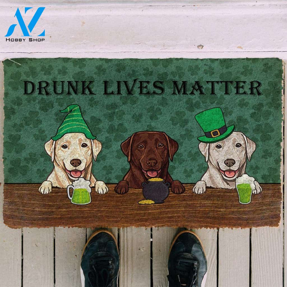 Dog Doormat 3D Labrador Retriever Drunk Lives Matter Doormat