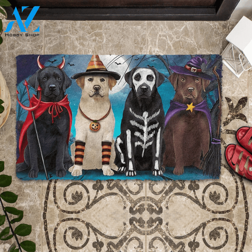 Dog Doormat 3D Labrador Retriever Halloween Custom Doormat