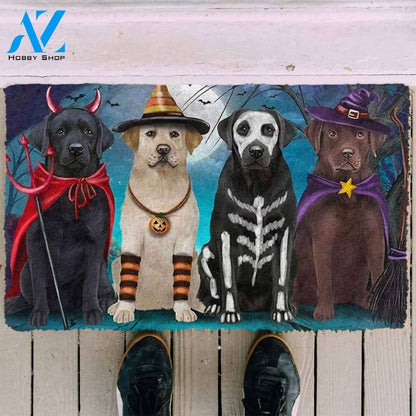 Dog Doormat 3D Labrador Retriever Halloween Custom Doormat