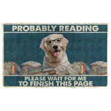 Dog Doormat 3D Labrador Retriever Probably Reading Please Wait Custom Doormat