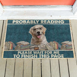 Dog Doormat 3D Labrador Retriever Probably Reading Please Wait Custom Doormat