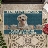 Dog Doormat 3D Labrador Retriever Probably Reading Please Wait Custom Doormat