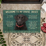 Dog Doormat 3D Labrador Retriever Welcome To My House Rules Custom Doormat