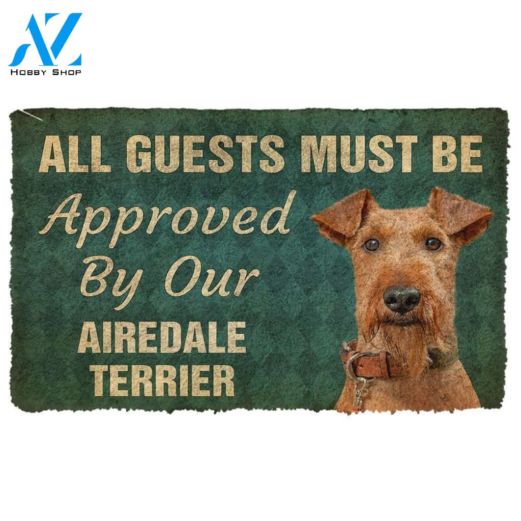 Dog Doormat 3D Must Be Approved By Our Airedale Terrier Custom Doormat