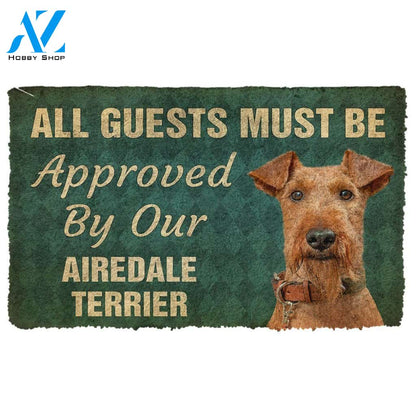 Dog Doormat 3D Must Be Approved By Our Airedale Terrier Custom Doormat