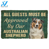 Dog Doormat 3D Must Be Approved By Our Australian Shepherd Custom Doormat