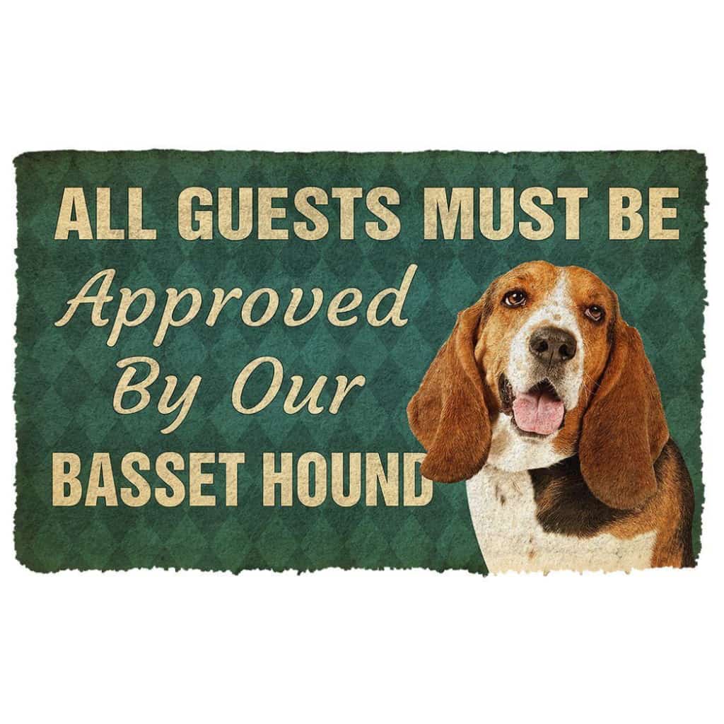 Dog Doormat 3D Must Be Approved By Our Basset Hound Pinscher Custom Doormat