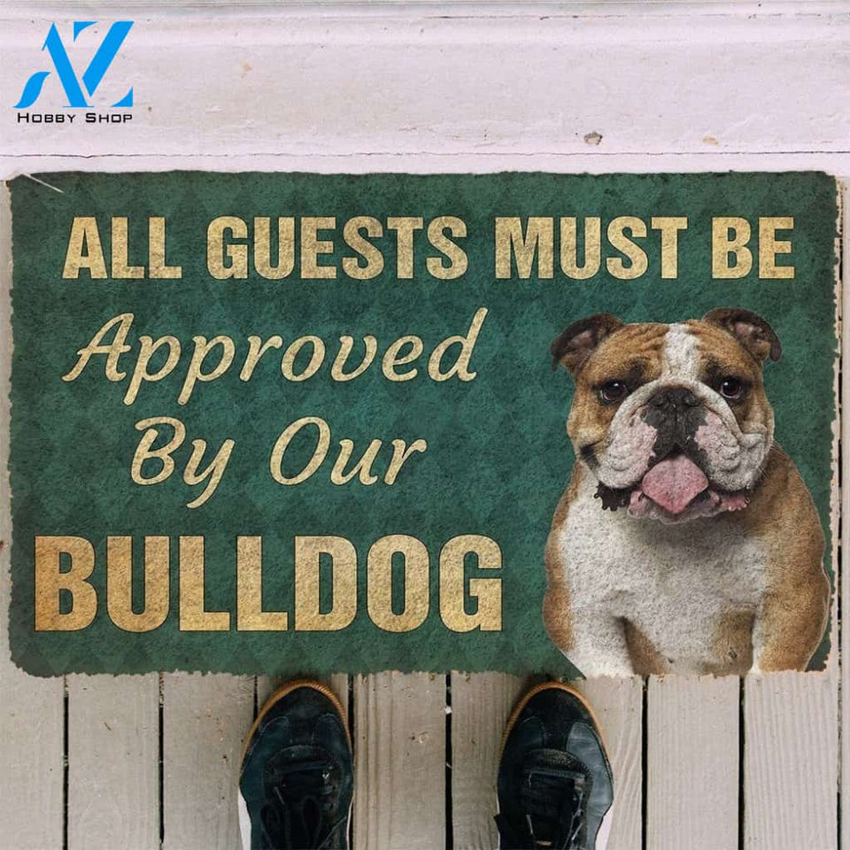 Dog Doormat 3D Must Be Approved By Our Bulldog Custom Doormat