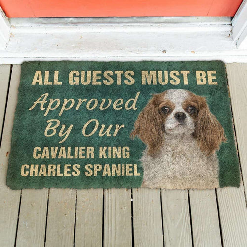 Dog Doormat 3D Must Be Approved By Our Cavalier King Charles Spaniel Pinscher Custom Doormat