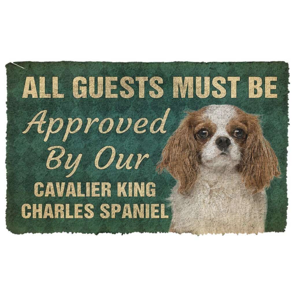 Dog Doormat 3D Must Be Approved By Our Cavalier King Charles Spaniel Pinscher Custom Doormat