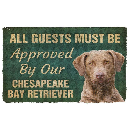 Dog Doormat 3D Must Be Approved By Our Chesapeake Bay Retriever Custom Doormat