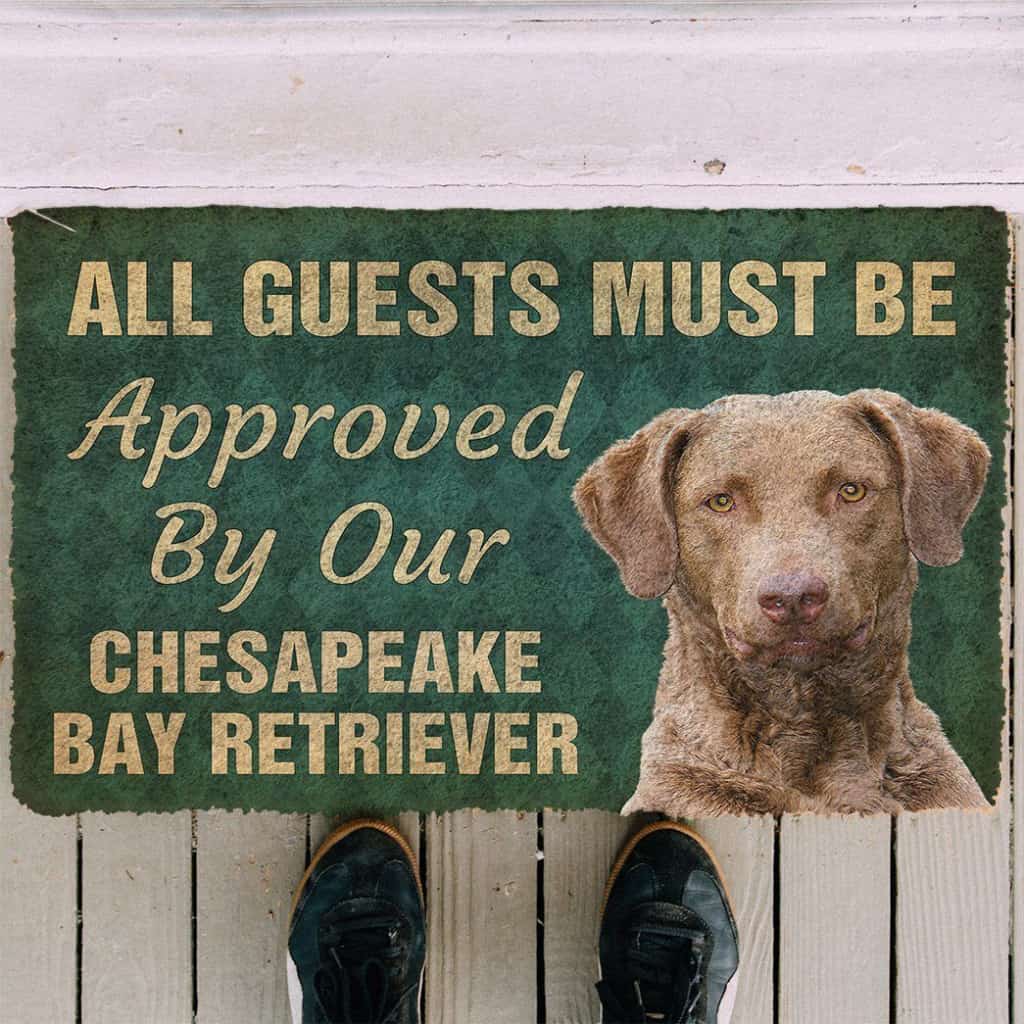 Dog Doormat 3D Must Be Approved By Our Chesapeake Bay Retriever Custom Doormat