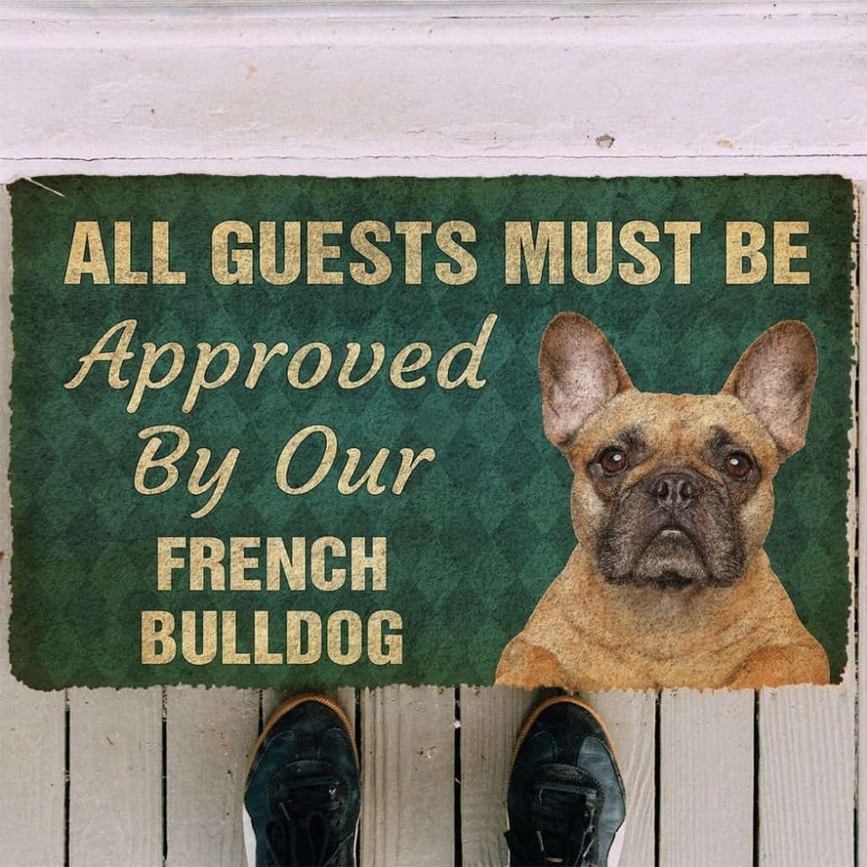 Dog Doormat 3D Must Be Approved By Our French Bulldog Custom Doormat
