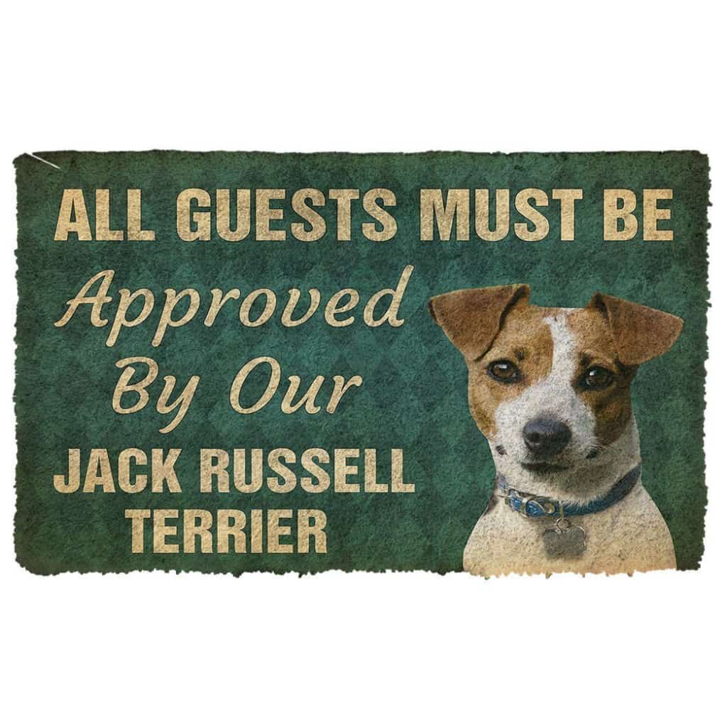 Dog Doormat 3D Must Be Approved By Our Jack Russell Terrier Custom Doormat