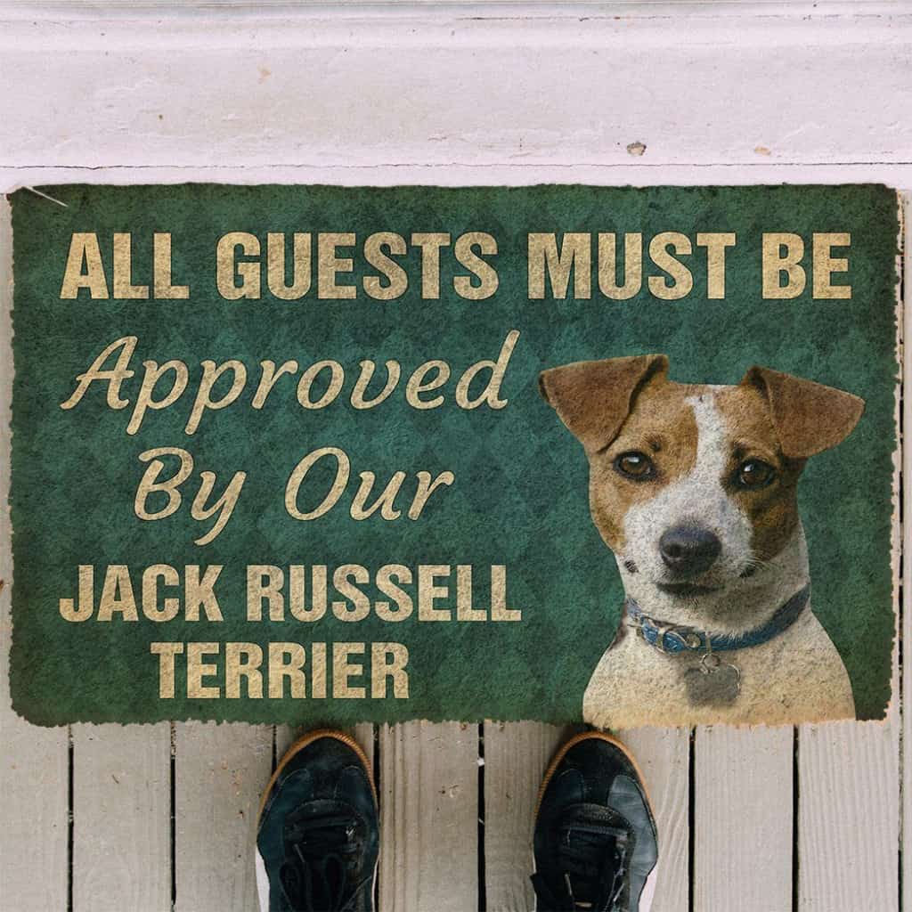 Dog Doormat 3D Must Be Approved By Our Jack Russell Terrier Custom Doormat