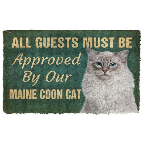 Dog Doormat 3D Must Be Approved By Our Maine Coon Cat Custom Doormat