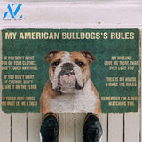 Dog Doormat 3D My American Bulldog's Rules Doormat