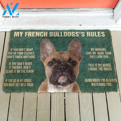 Dog Doormat 3D My French Bulldog's Rules Doormat