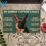 Dog Doormat 3D My German Shepherd's Rules Doormat