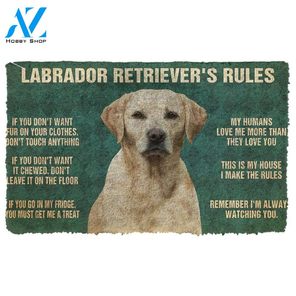 Dog Doormat 3D My Labrador Retriever's Rules Doormat