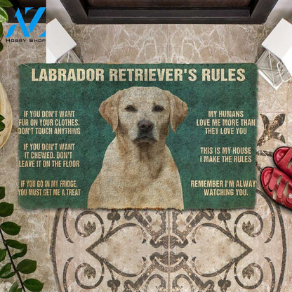 Dog Doormat 3D My Labrador Retriever's Rules Doormat