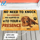 Dog Doormat 3D No Need To Knock Dachshunds Dog Custom Name Doormat