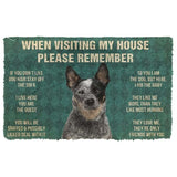 Dog Doormat 3D Please Remember Australian Cattle Dog's House Rules Custom Doormat