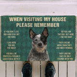 Dog Doormat 3D Please Remember Australian Cattle Dog's House Rules Custom Doormat