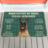 Dog Doormat 3D Please Remember Belgian Shepherds House Rules Custom Doormat