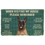 Dog Doormat 3D Please Remember Belgian Shepherds House Rules Custom Doormat