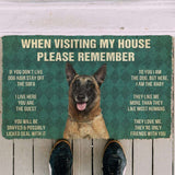 Dog Doormat 3D Please Remember Belgian Shepherds House Rules Custom Doormat