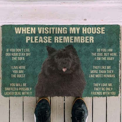 Dog Doormat 3D Please Remember Black Chow Chows House Rules Custom Doormat