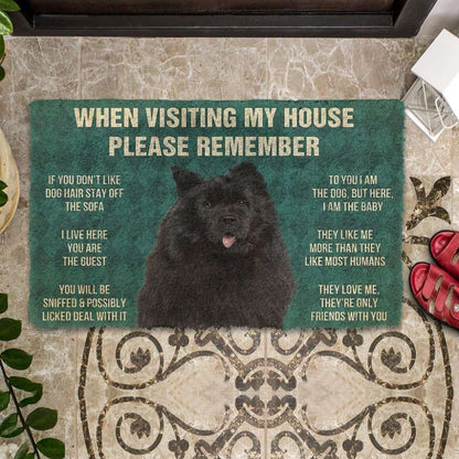 Dog Doormat 3D Please Remember Black Chow Chows House Rules Custom Doormat