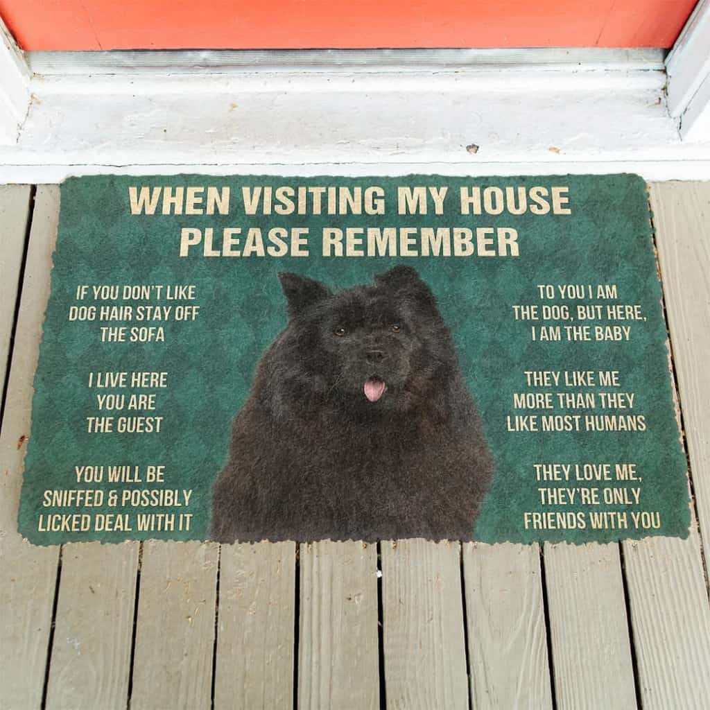 Dog Doormat 3D Please Remember Black Chow Chows House Rules Custom Doormat
