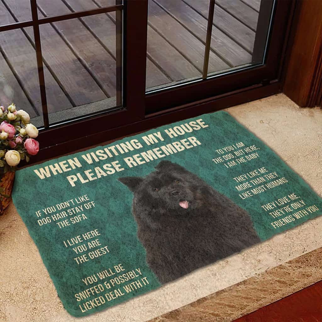 Dog Doormat 3D Please Remember Black Chow Chows House Rules Custom Doormat