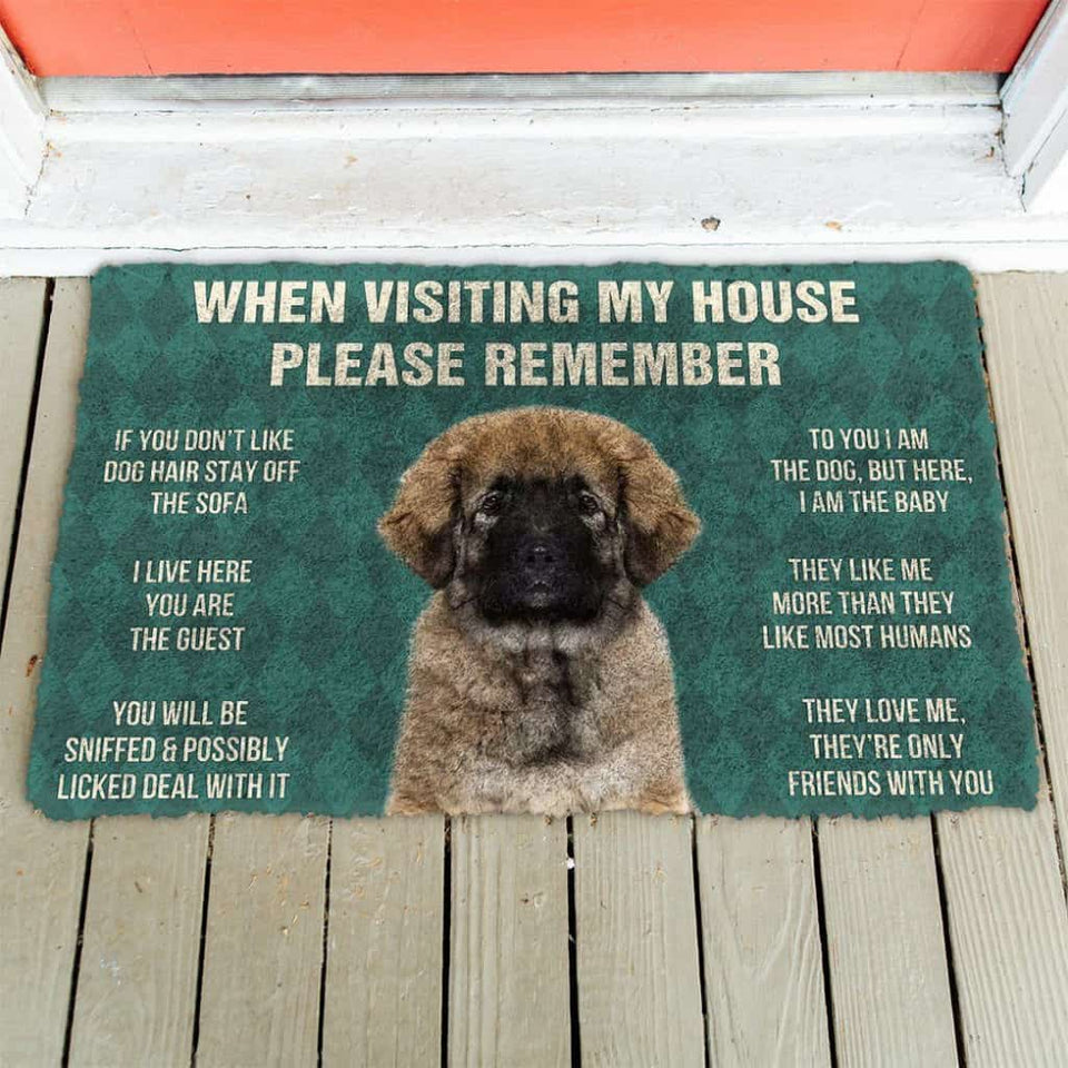 Dog Doormat 3D Please Remember Caucasian Shepherd Dogs House Rules Custom Doormat