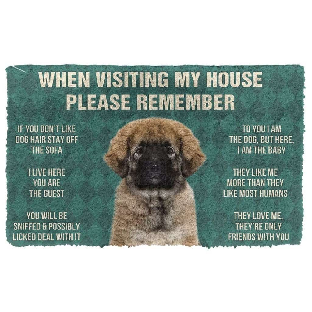 Dog Doormat 3D Please Remember Caucasian Shepherd Dogs House Rules Custom Doormat