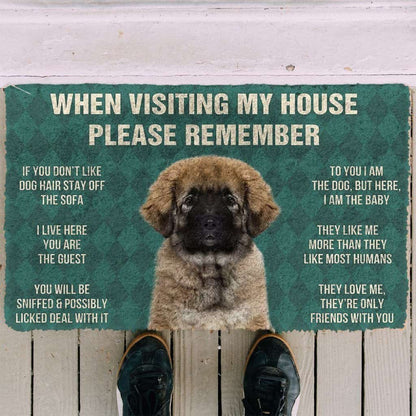 Dog Doormat 3D Please Remember Caucasian Shepherd Dogs House Rules Custom Doormat