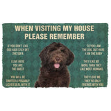 Dog Doormat 3D Please Remember Chocolate Labradoodles House Rule Custom Doormat